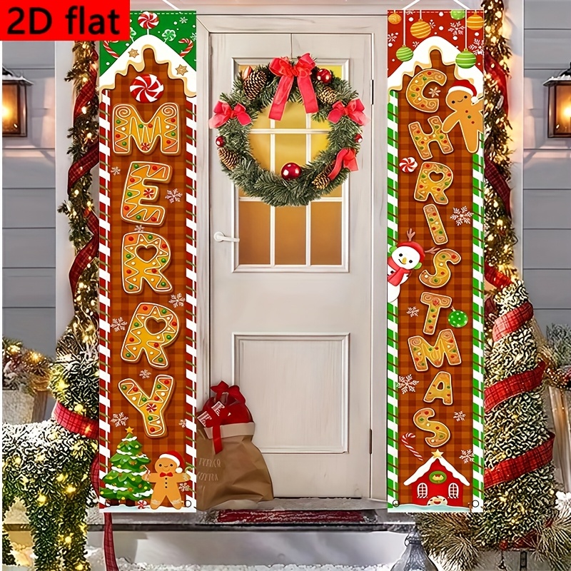 Interior Design Years Of School - 2-Pack 2D flat Christmas gingerbread candy