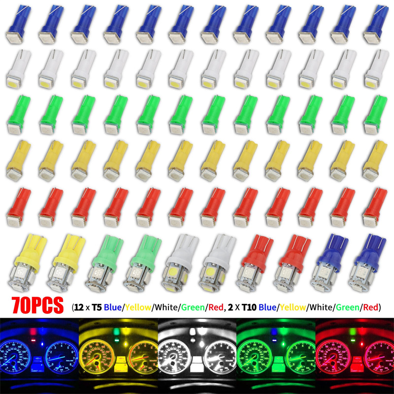 Interior Design Icon - 70PCS T5 T10 5050-SMD LED Speedometer