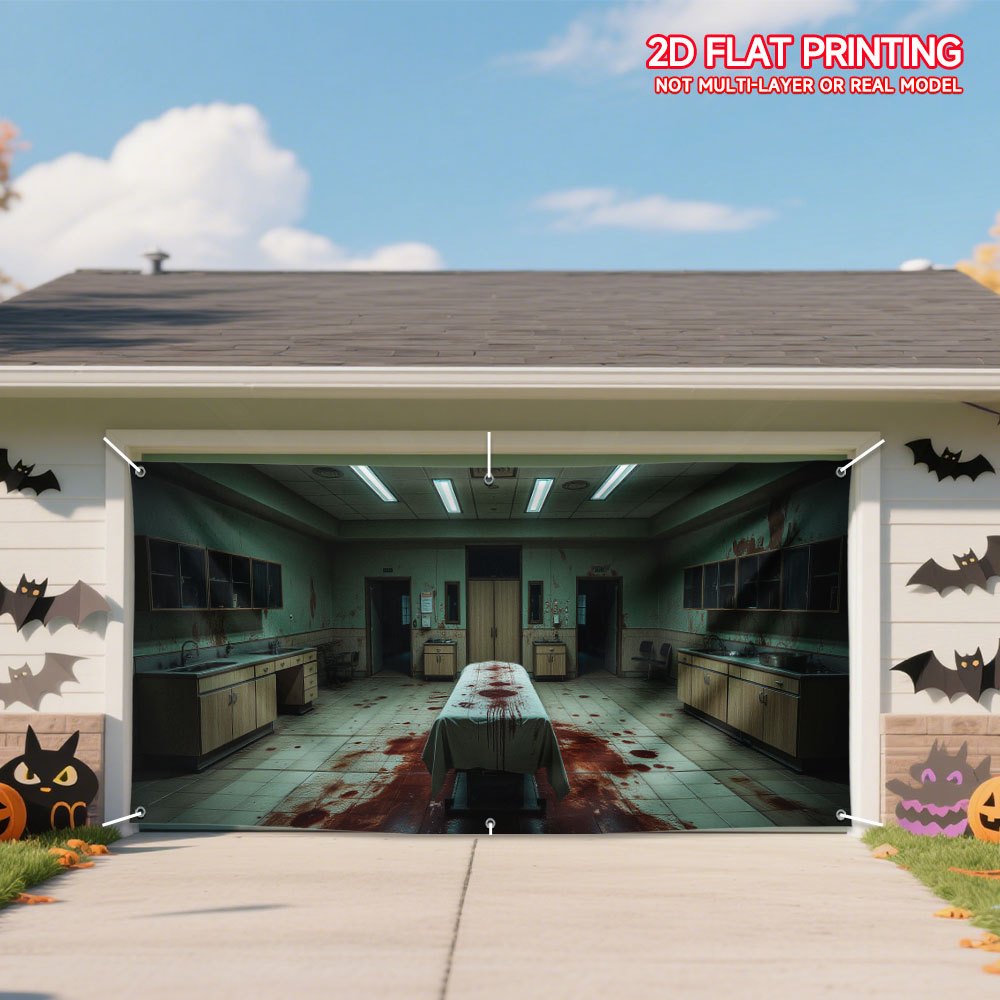 Interior Design Years Of School - 2D flat design, Halloween polyester garage