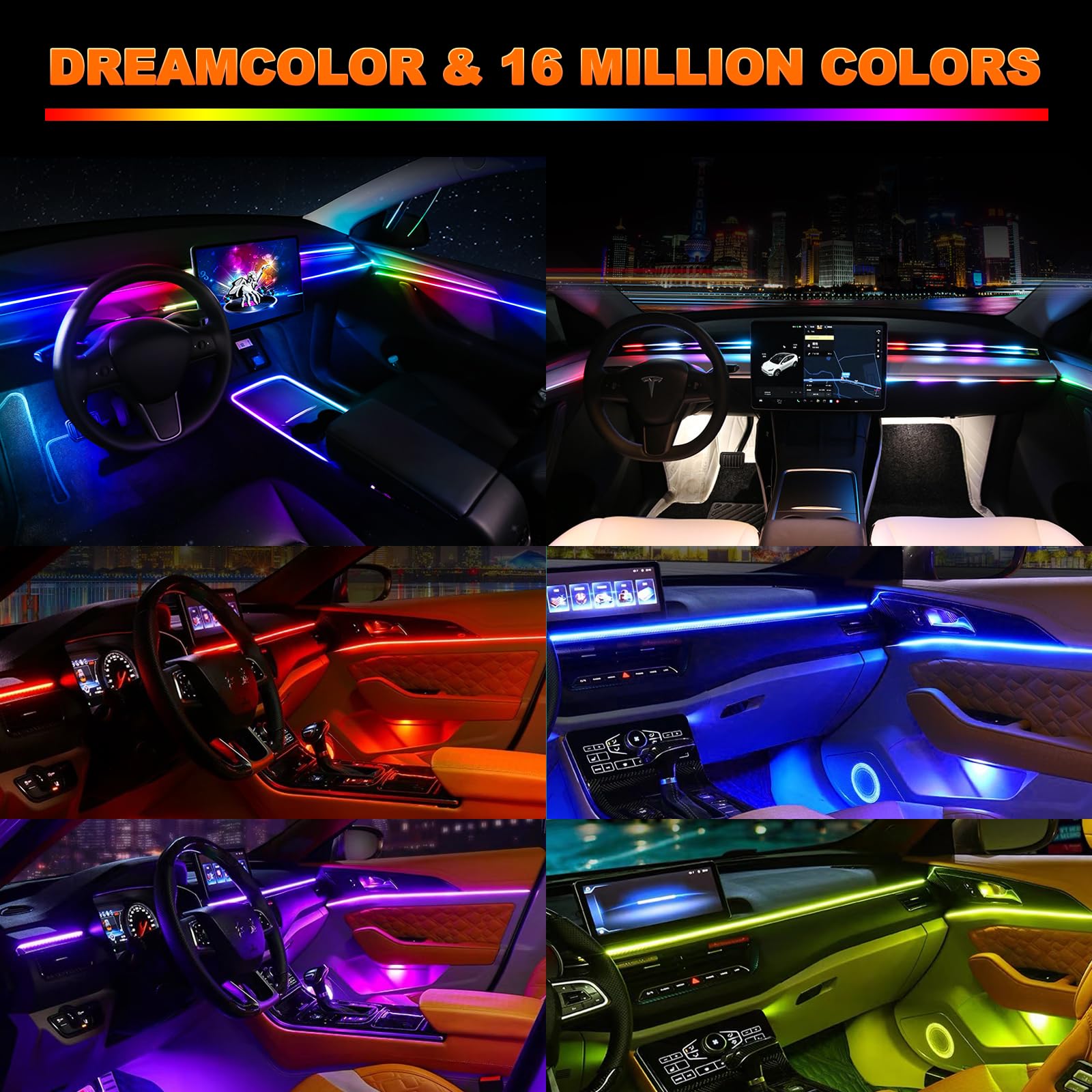 2IN1 Dynamic Neon Car Ambient  - огляд і ціна Interior Design Icon