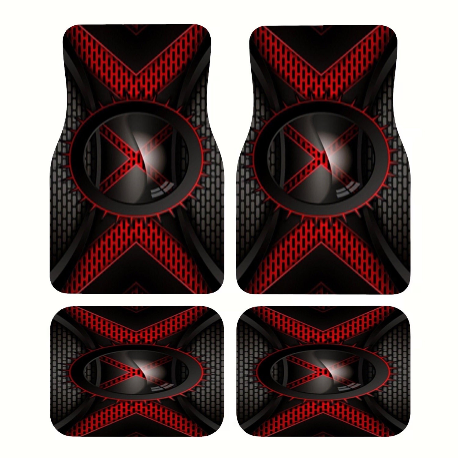 4pcs Car Floor Mats, Black & R - огляд і ціна Interior Design Tech