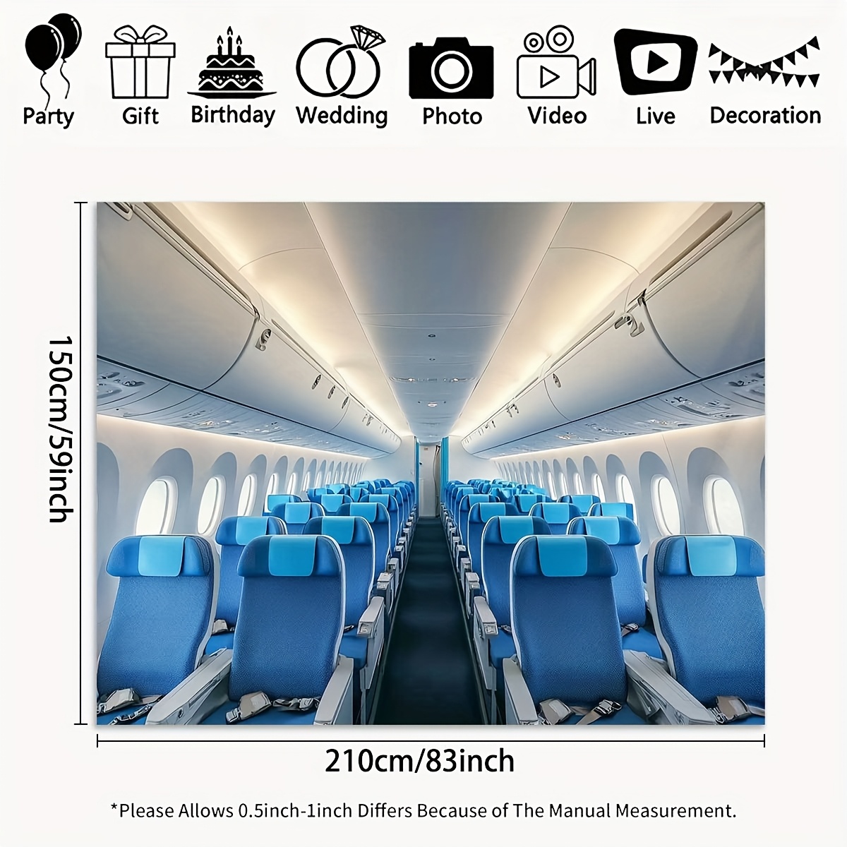 1pc aircraft cabin party Backg - огляд і ціна Interior Design Years Of School