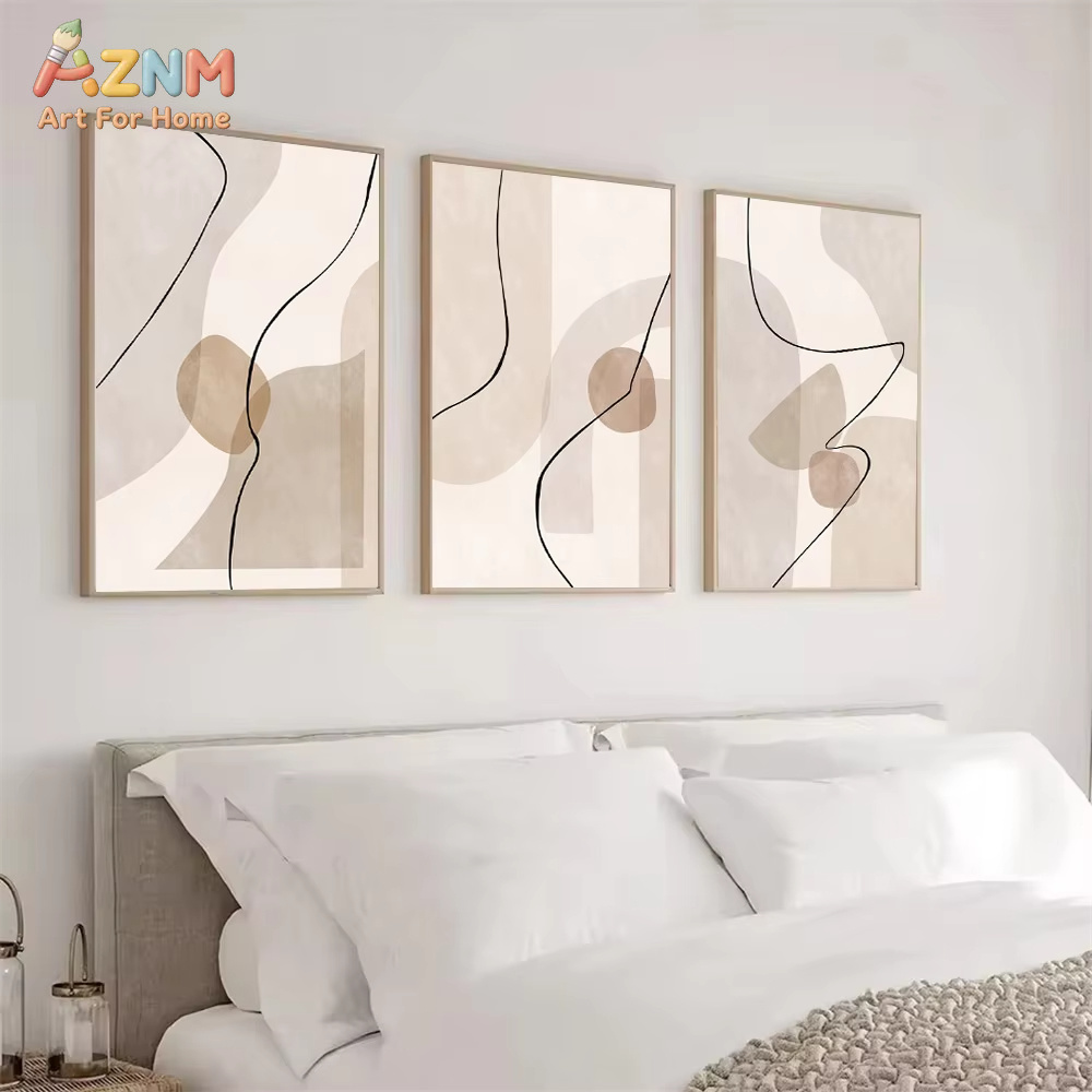 Abstract Beige Geometry Line W - огляд і ціна Interior Design Poster