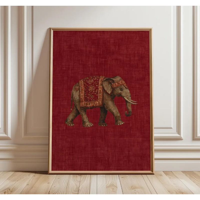 Indian Elephant Pattern Print, - огляд і ціна Interior Design Poster