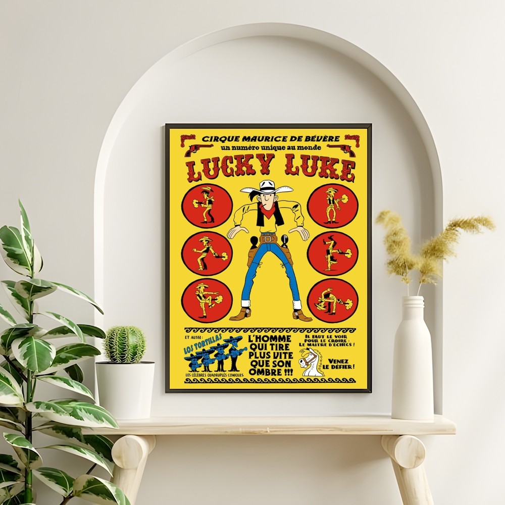 Vintage Comic Lucky L-Luke Pos - огляд і ціна Interior Design Poster