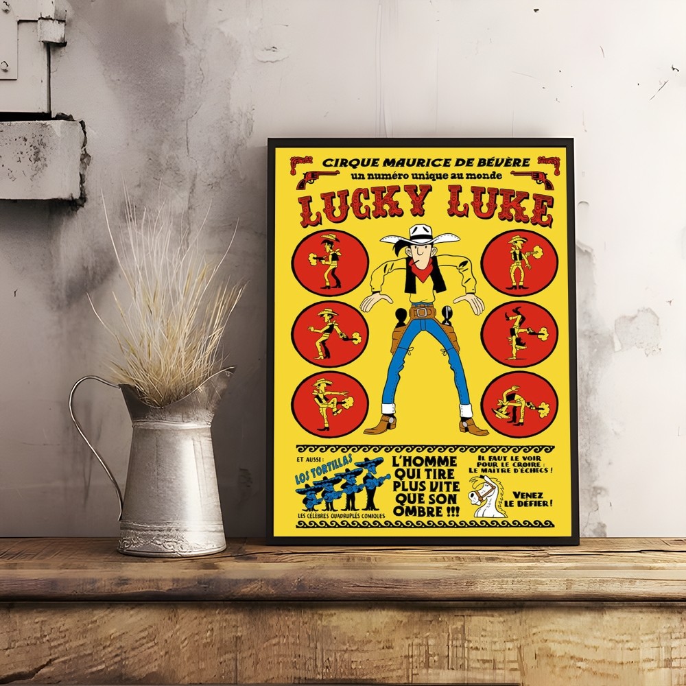 Vintage Comic Lucky L-Luke Pos - огляд і ціна Interior Design Poster