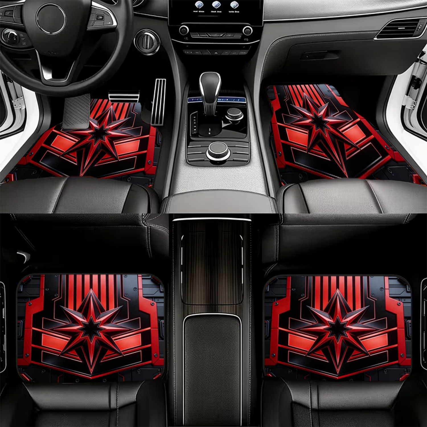 4pcs Car Floor Mats, Stylized  - огляд і ціна Interior Design Tech