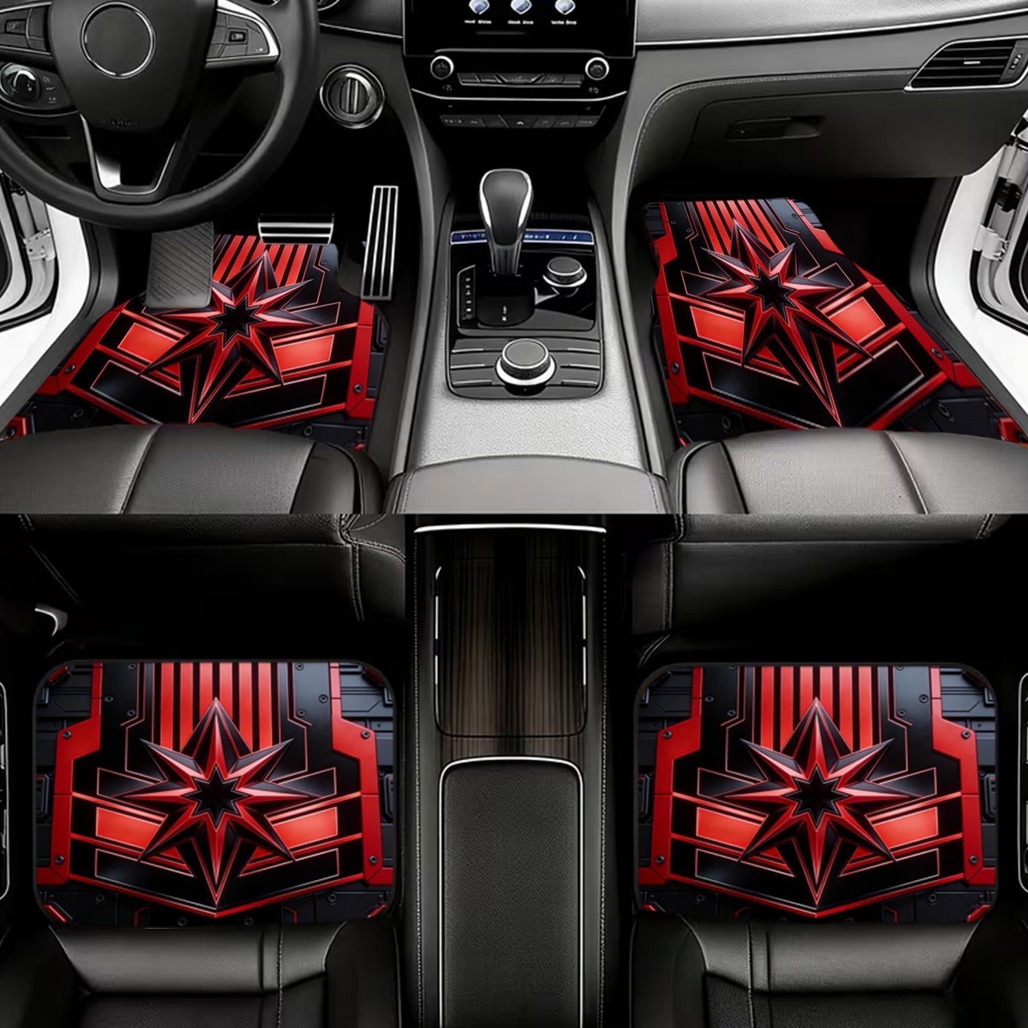 4pcs Car Floor Mats, Stylized  - огляд і ціна Interior Design Tech