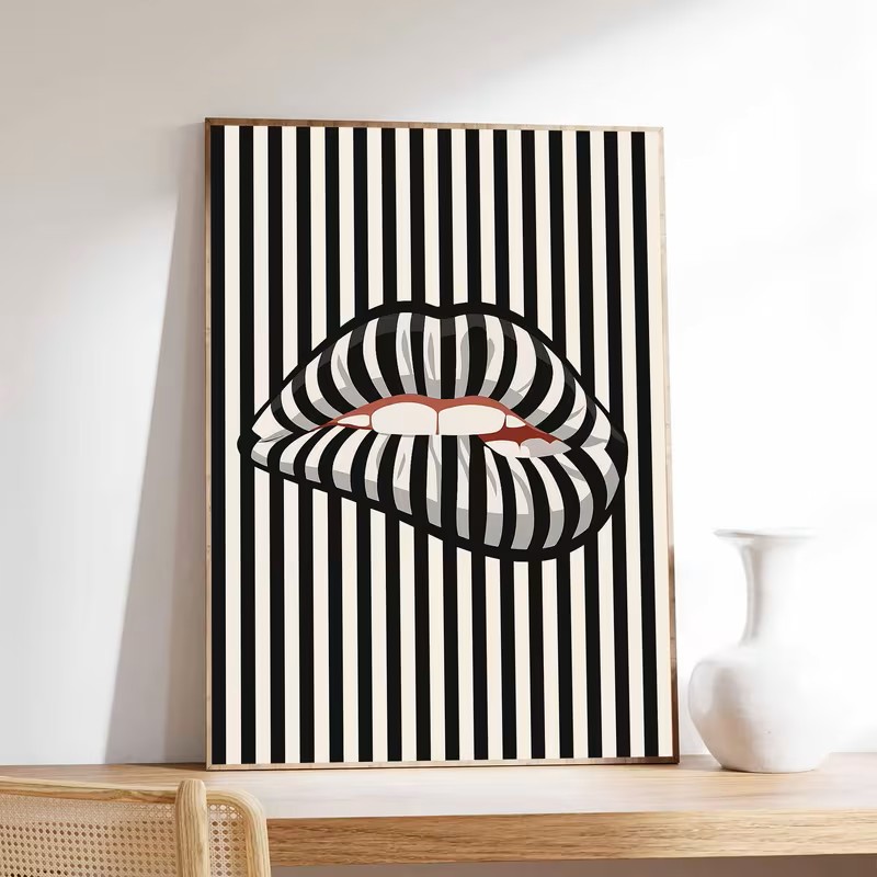 Simple and Abstract Striped Li - огляд і ціна Interior Design Poster