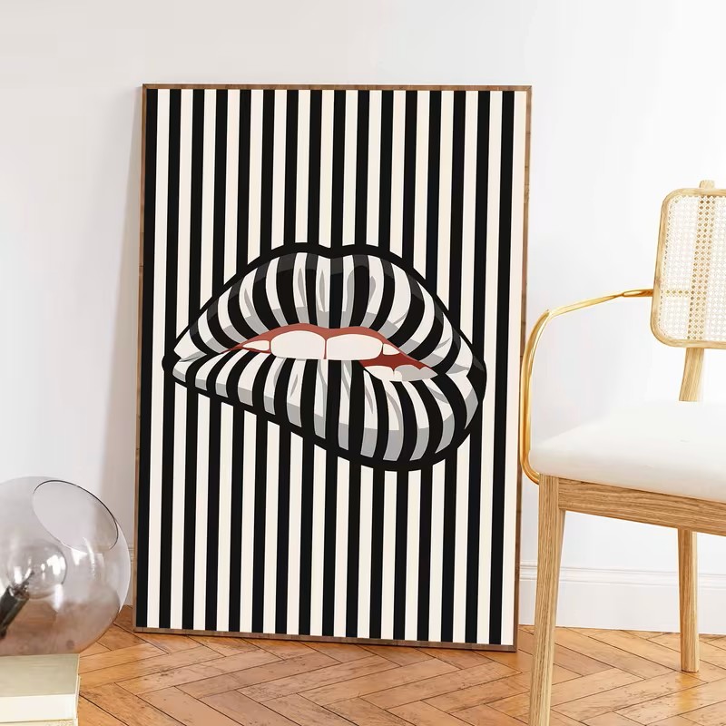 Simple and Abstract Striped Li - огляд і ціна Interior Design Poster