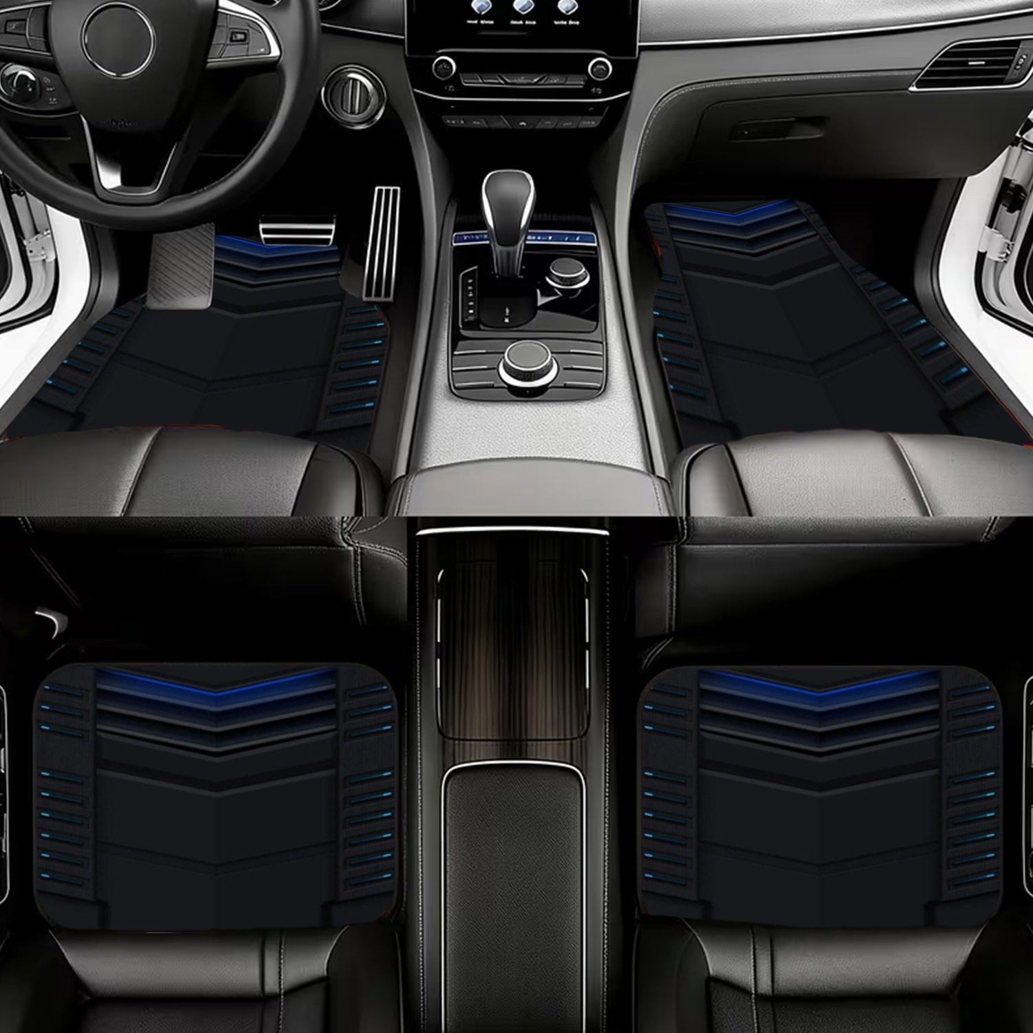 4pcs Car Floor Mats, Dark Futu - огляд і ціна Interior Design Tech
