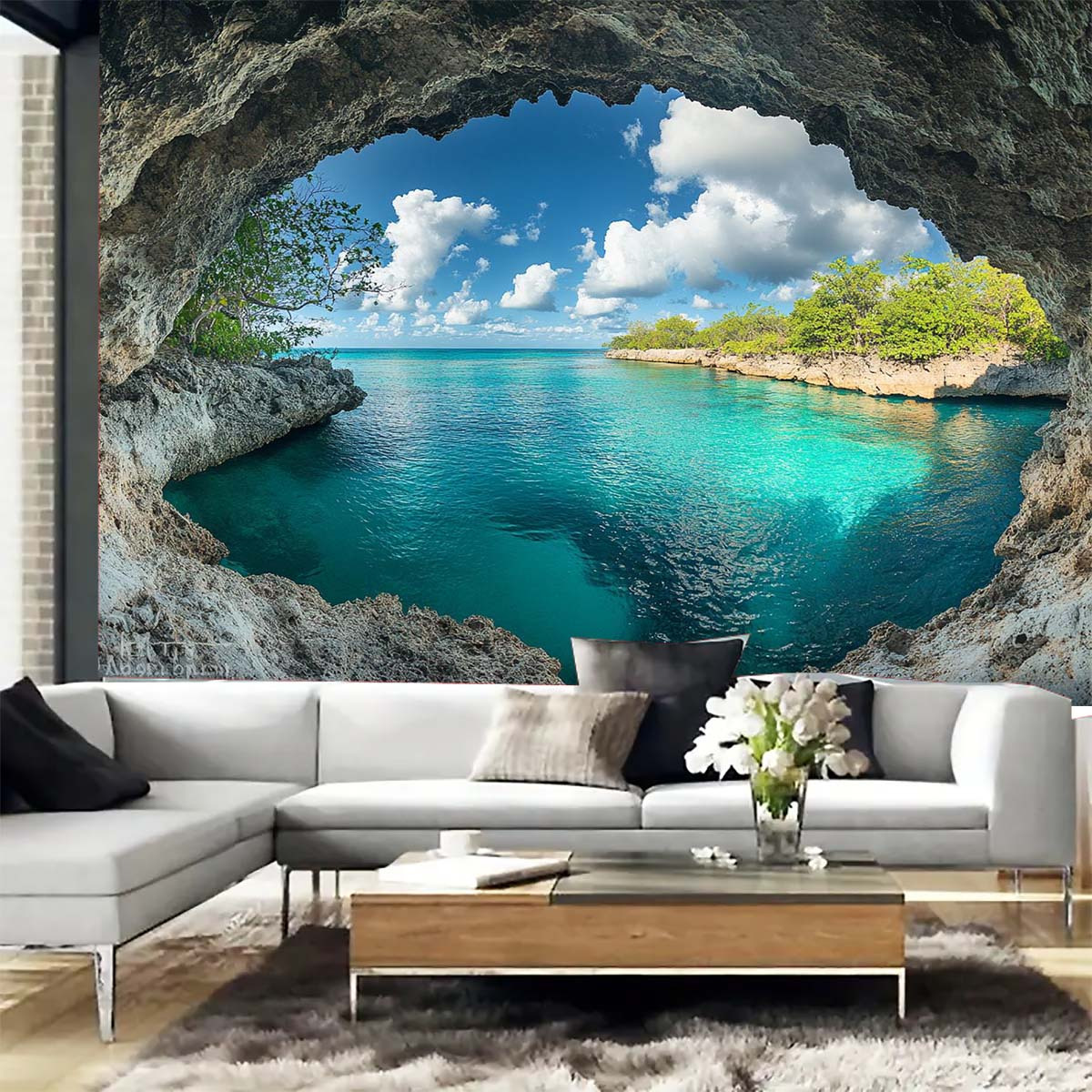 1pc Beach Blue Sky Tapestry -  - огляд і ціна Interior Design Years Of School