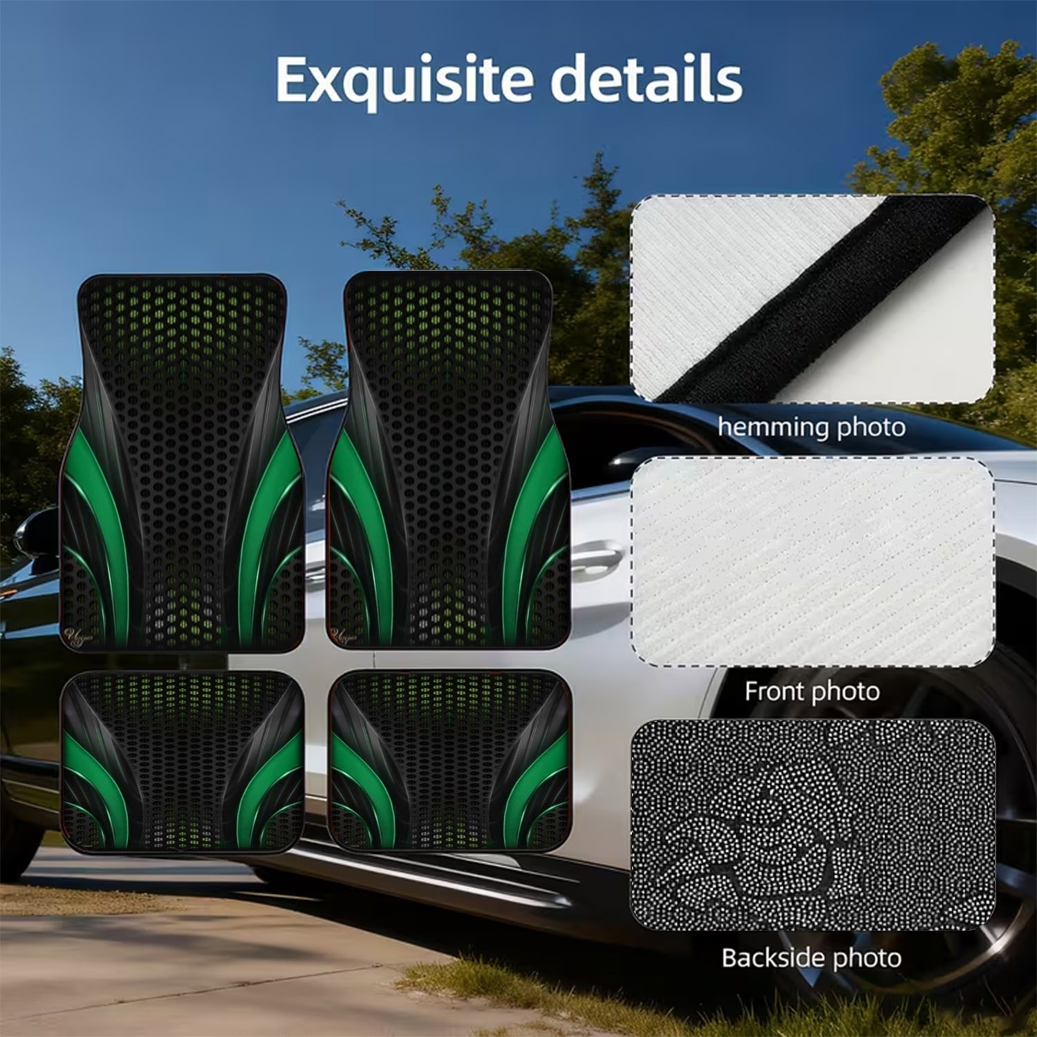 4pcs Futuristic Green Black Ca - огляд і ціна Interior Design Tech