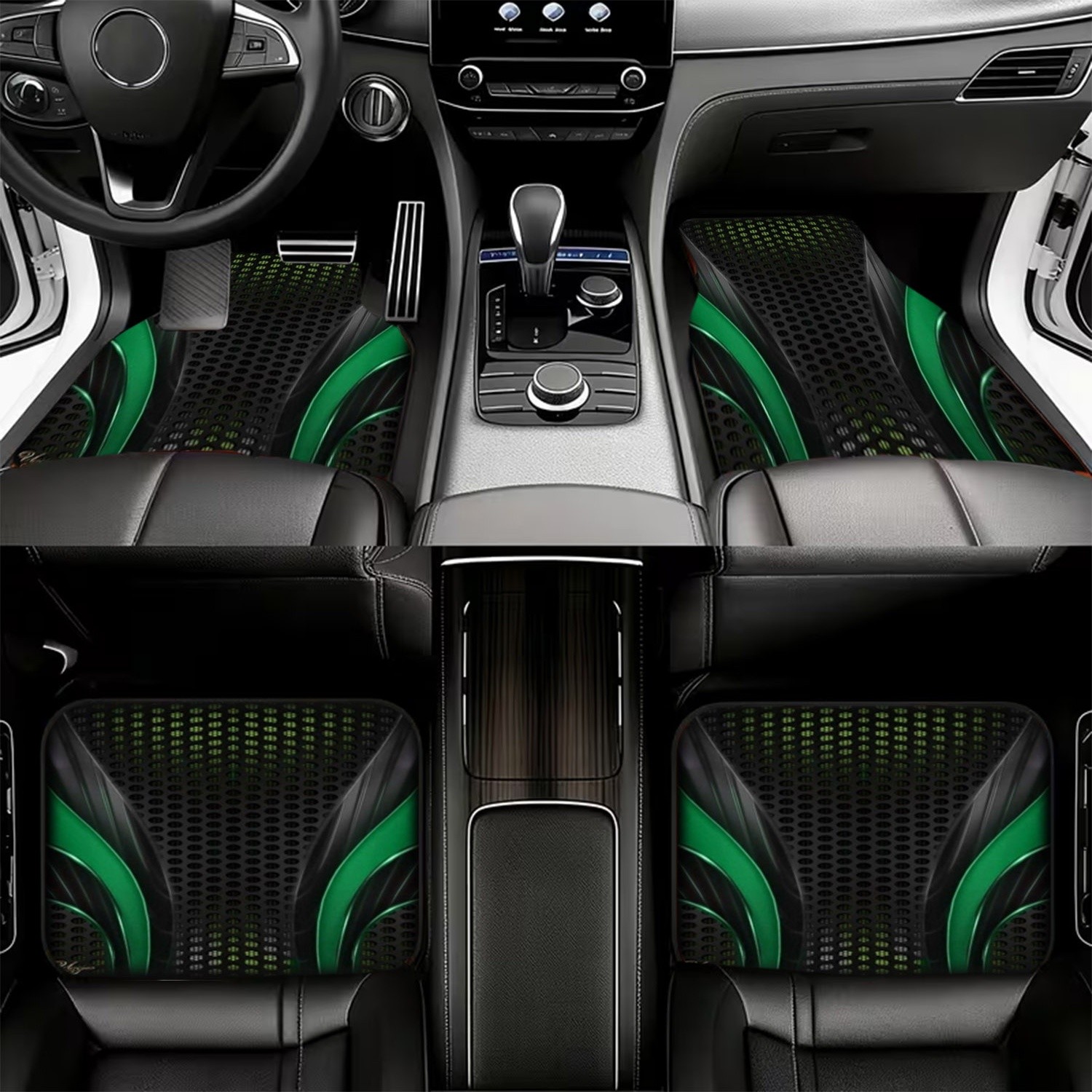 4pcs Futuristic Green Black Ca - огляд і ціна Interior Design Tech