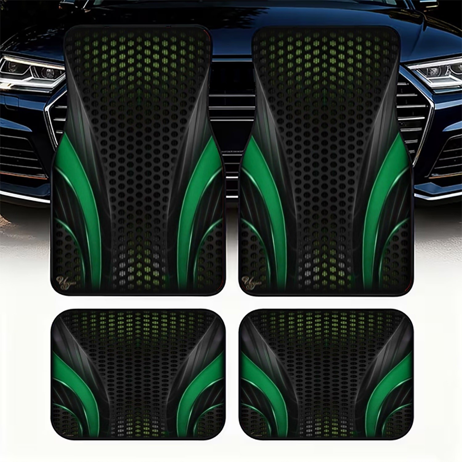 4pcs Futuristic Green Black Ca - огляд і ціна Interior Design Tech