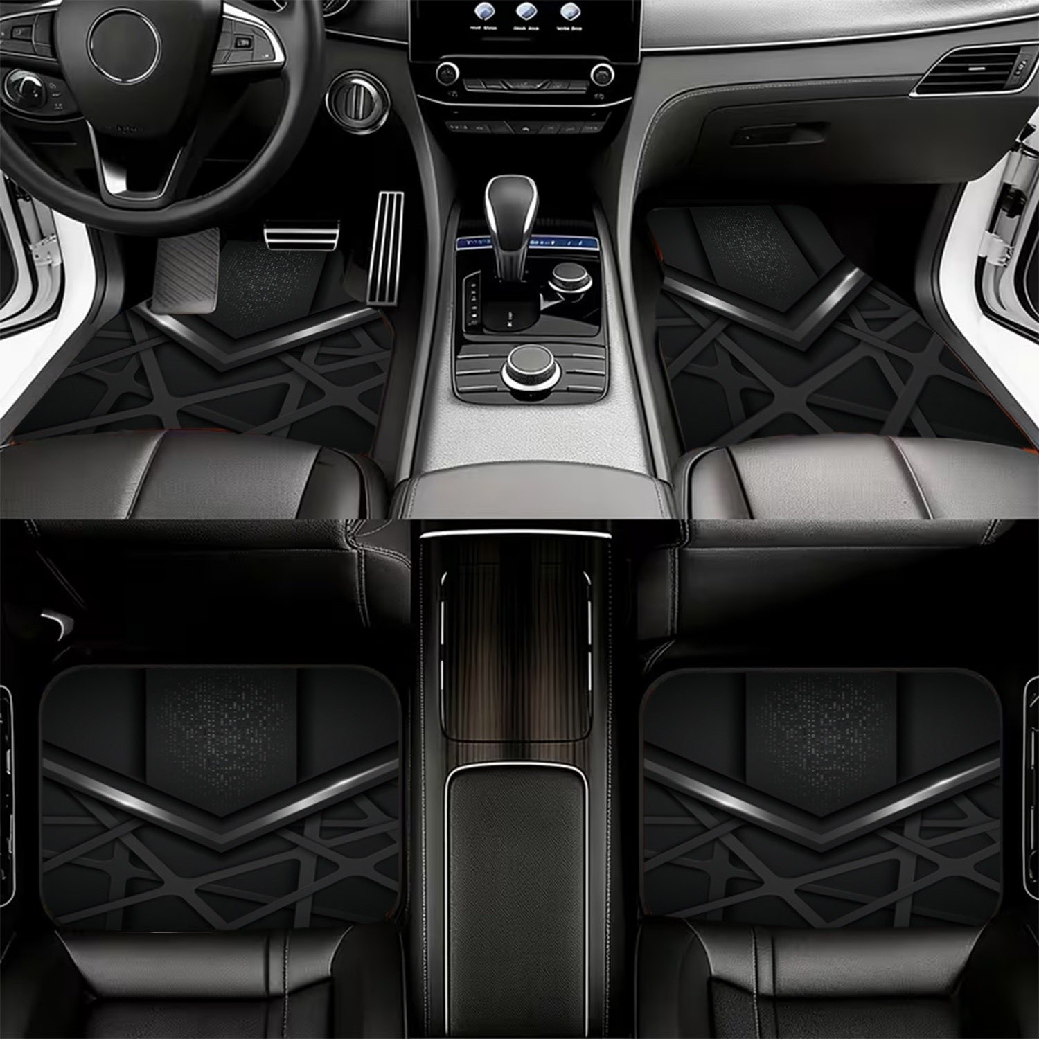 4pcs Car Floor Mats With Futur - огляд і ціна Interior Design Tech